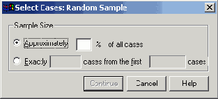   Select Cases: Random Sample
