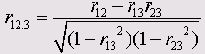   Partial Correlations ( )
