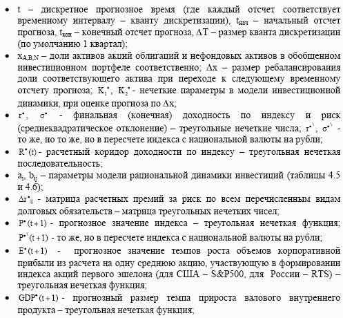 4.2.1. Классификация экономических регионов и индексов. Обозначения 2